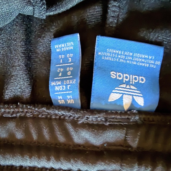 Adidas Black Joggers with White Stripes - Picture 3 of 3